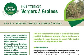 Fiche technique Vergers à graines