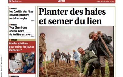 Un chantier participatif de plantation de haies à la Une de la Montagne