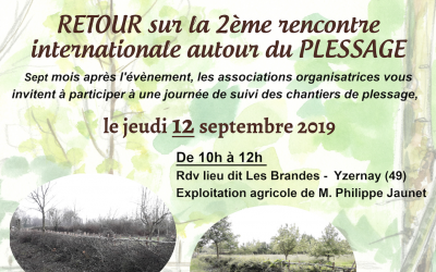 Retour sur la 2ème rencontre internationale autour du Plessage – le 12 septembre à Yzernay (49)